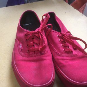 Vans Red Monochrome Skate Shoes